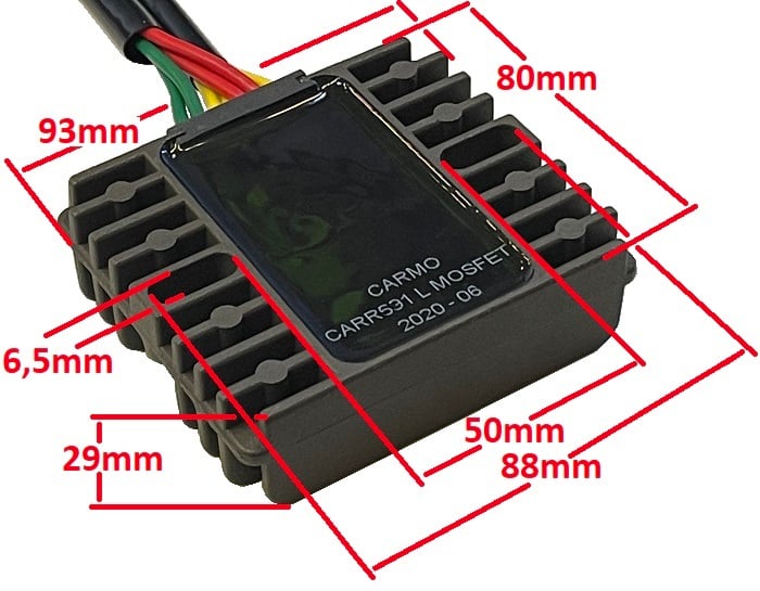 Motorbike 12V Voltage regulator rectifier spanningsregelaar MOSFET LITHIUM ION CARR531