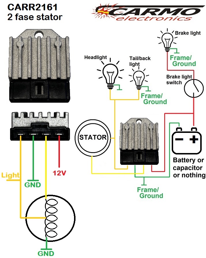 2 fase stator light coil installation KTM Aprilia Beta Italjet Kawasaki Malaguti MBK Suzuki Yamaha