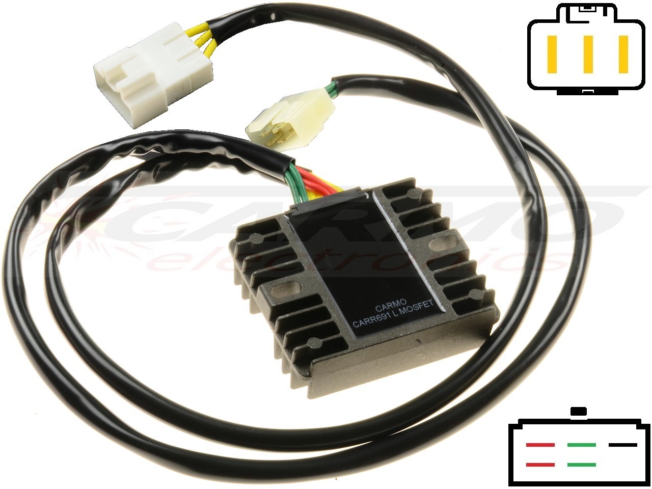 CARR694xx Honda CBR1100XX 2001 - 2006 MOSFET Voltage regulator rectifier - Click Image to Close