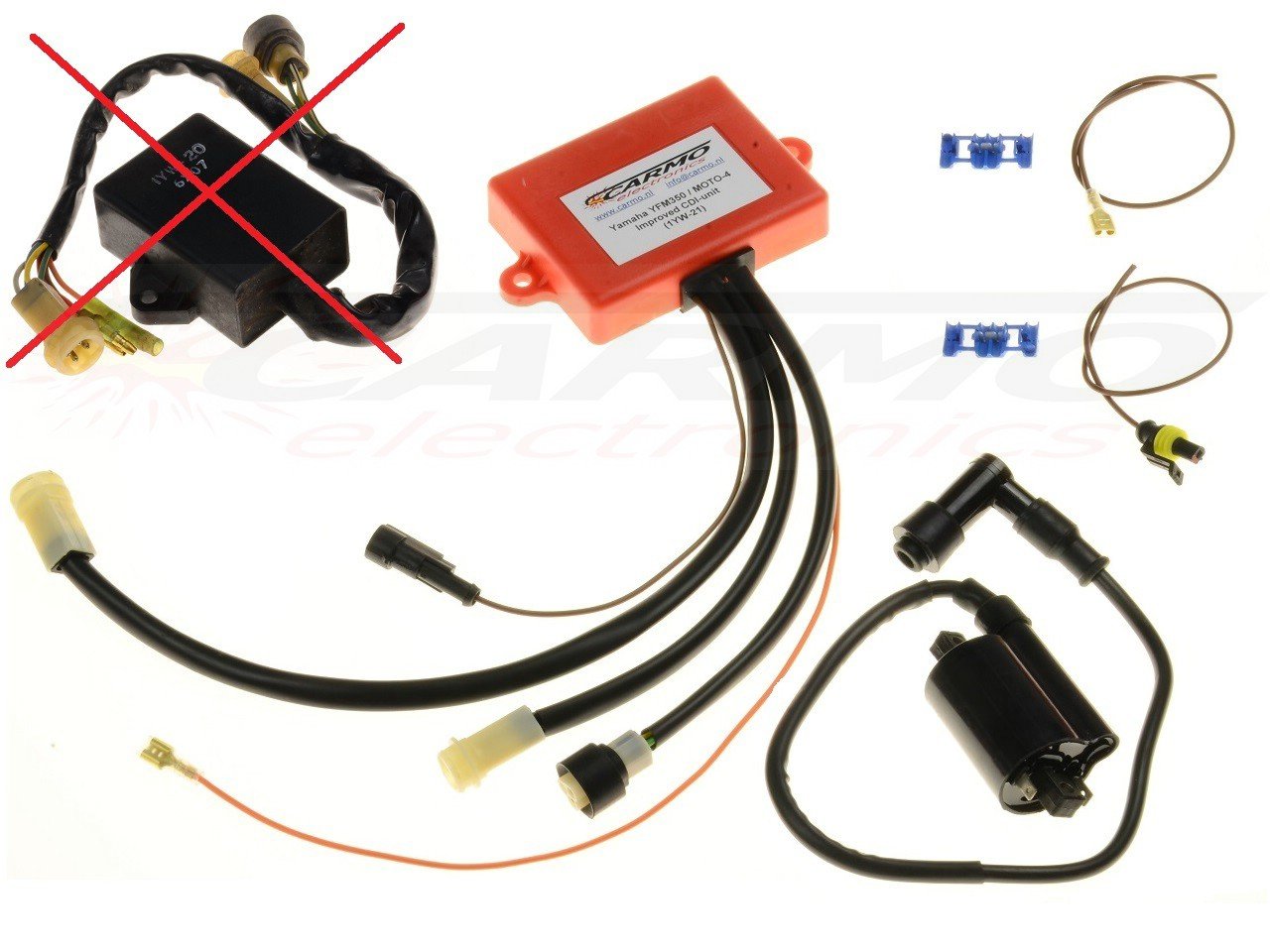 Yamaha YFM350 Big-Bear Moto4 igniter ignition module CDI TCI Box set (1YW-21) - Click Image to Close